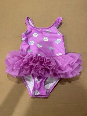 Cat & Jack Pink and Silver Girls' Swimwear Top